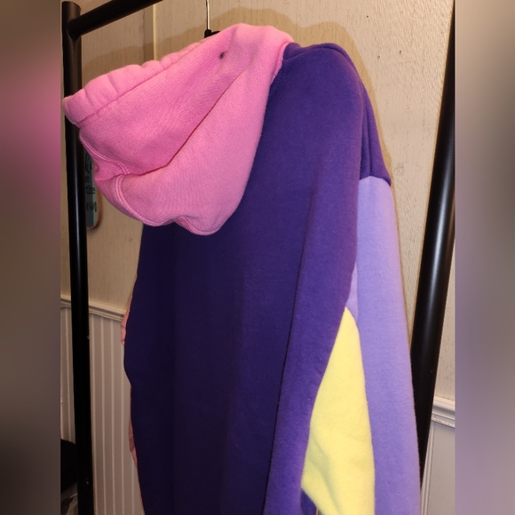 Karl Jacobs Block color pullover Hoodie, size LARGE - Picture 2 of 3